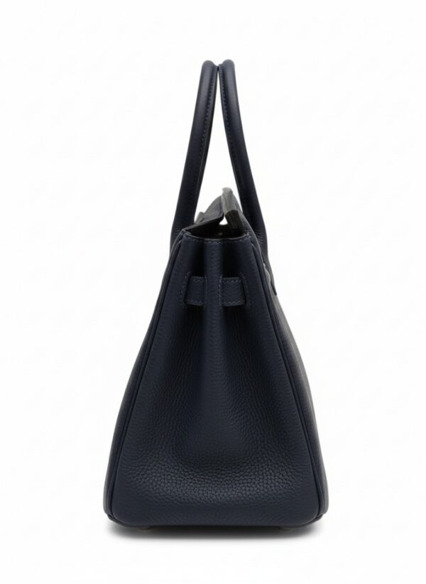 HERMES BRIKIN 25 LEATHER HANDBAG W/RODEO CHARM