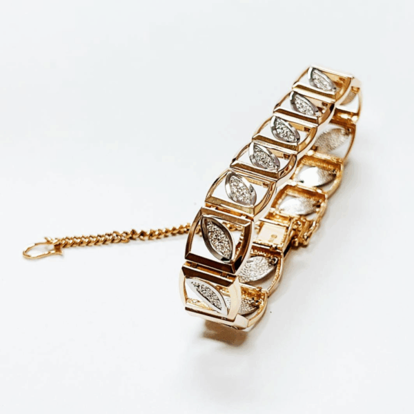 18K White/Rose/Yellow Gold Diamond Bracelet