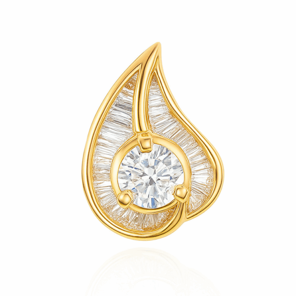 20K Yellow Gold Diamond Pendant