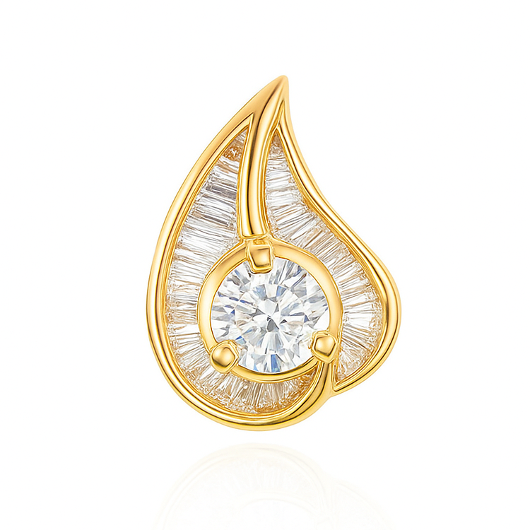 20K Yellow Gold Diamond Pendant