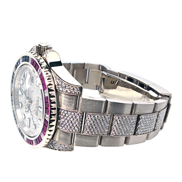 18K White Gold Rolex GMT-Master II Diamond & Sapphire 116759