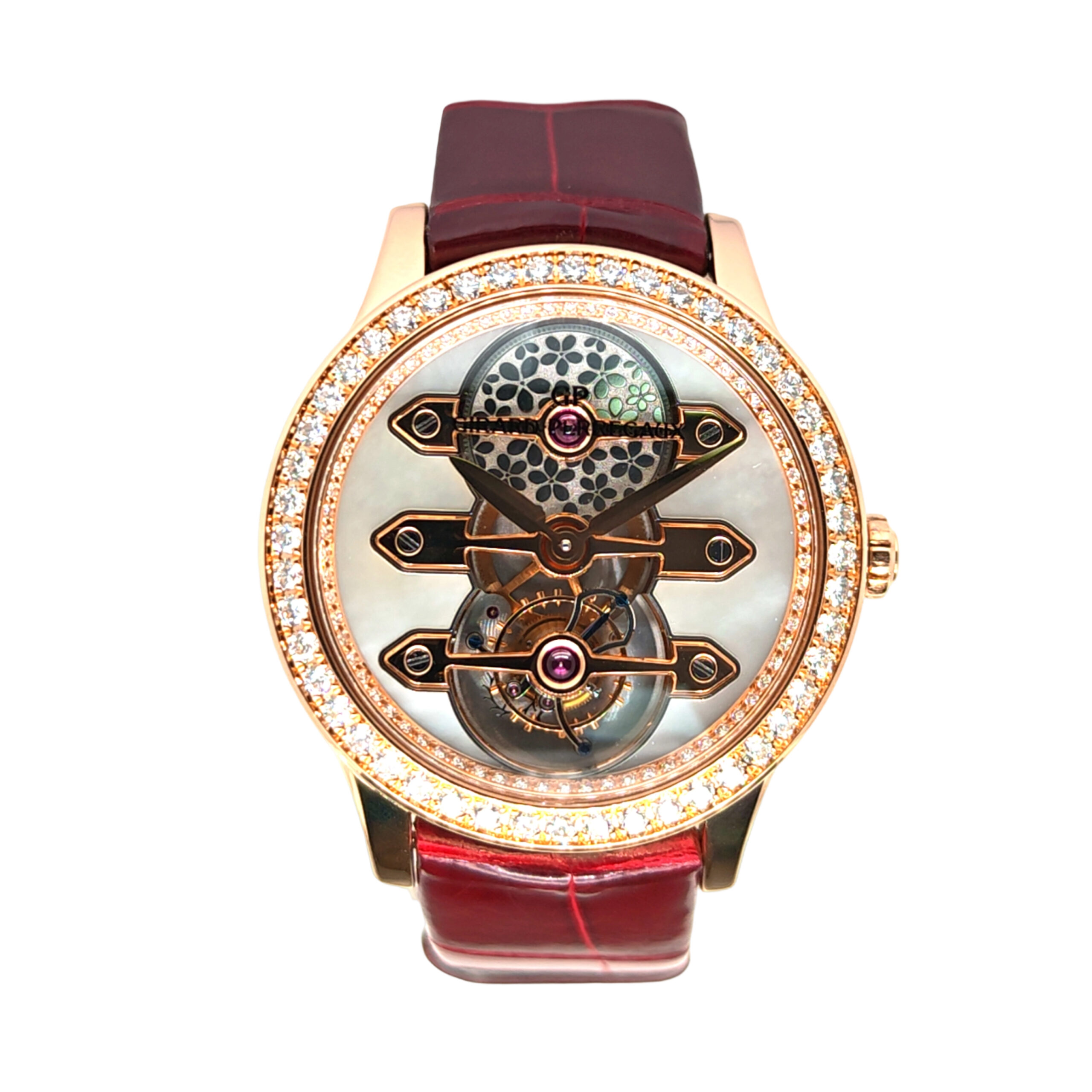 18K Rose Gold Girard-Perregaux Bridges Diamond