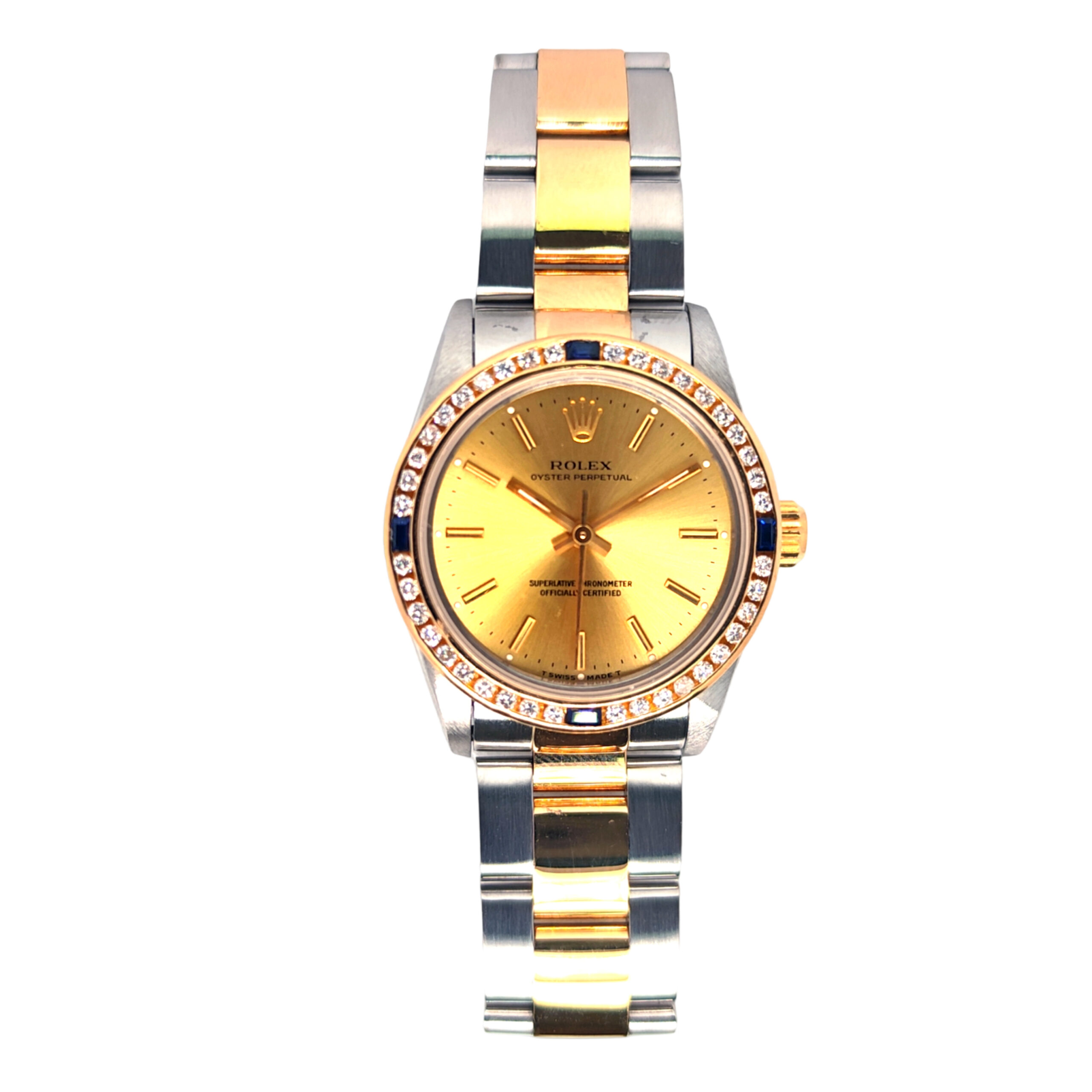 Rolex Oyster Perpetual Diamond & Sapphire 67513