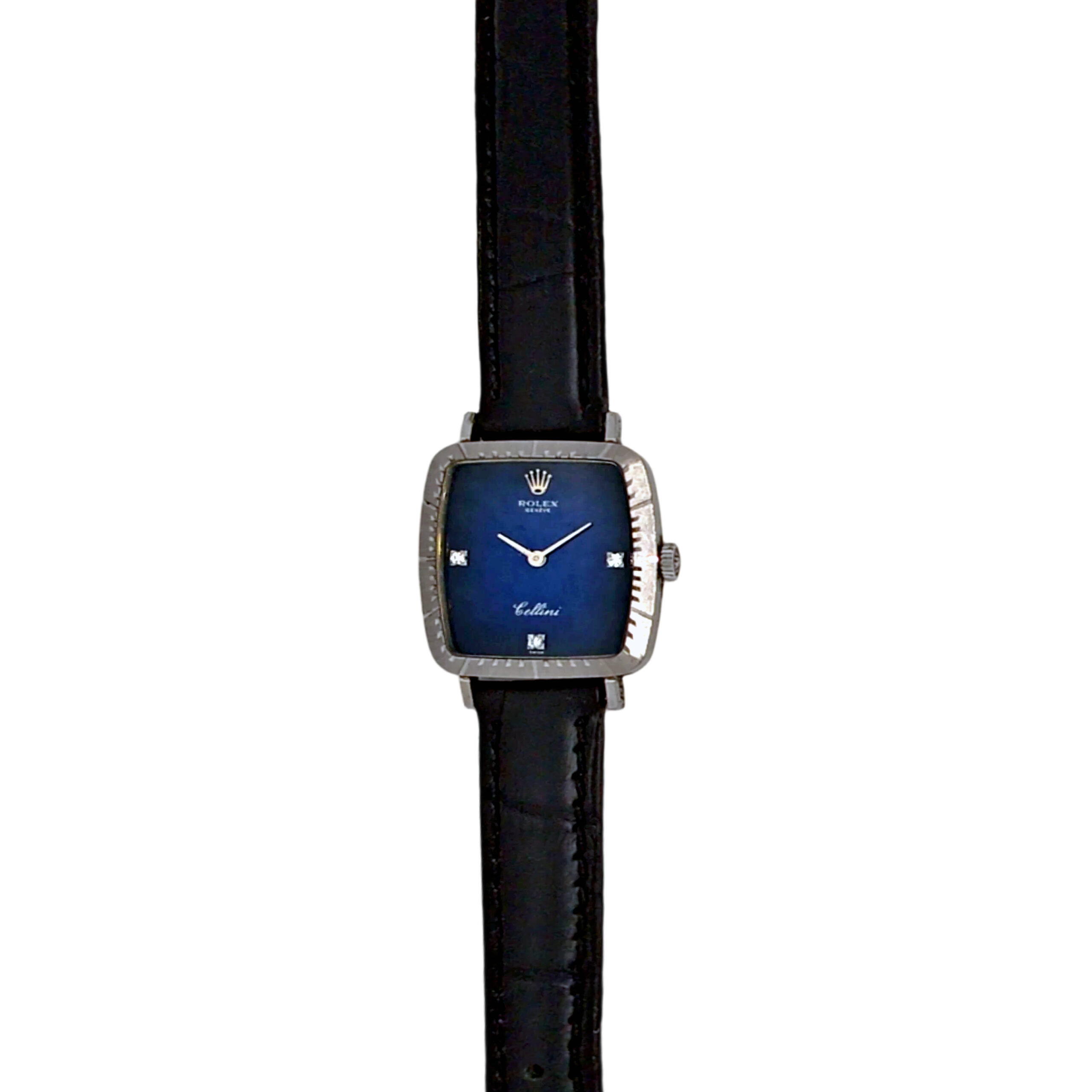 18K White Gold Rolex Cellini Diamond 4087