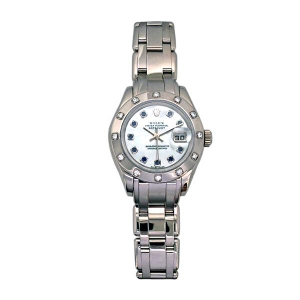 18K White Gold Rolex Lady-Datejust Pearl Master Diamond 80319
