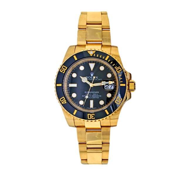 18K Yellow Gold Rolex Submariner Date 116618LN