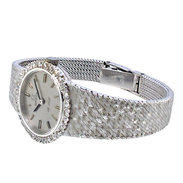 18K White Gold Omega De Ville Vintage Diamond
