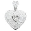 18K White Gold Diamond Pendant