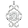 18K White Gold Diamond Pendant