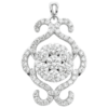 18K White Gold Diamond Pendant