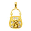 Yellow Gold Diamond Pendant 2 Tone