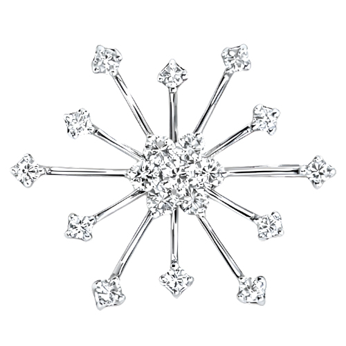 18K White Gold Diamond Pendant