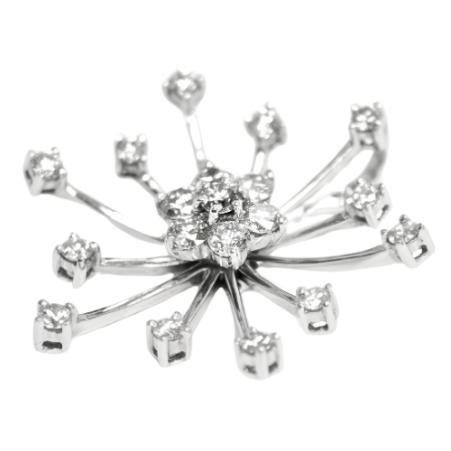 18K White Gold Diamond Pendant