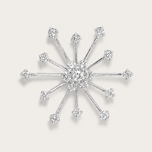 18K White Gold Diamond Pendant