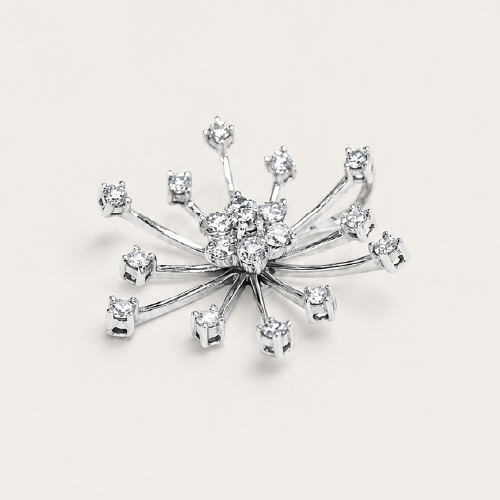 18K White Gold Diamond Pendant