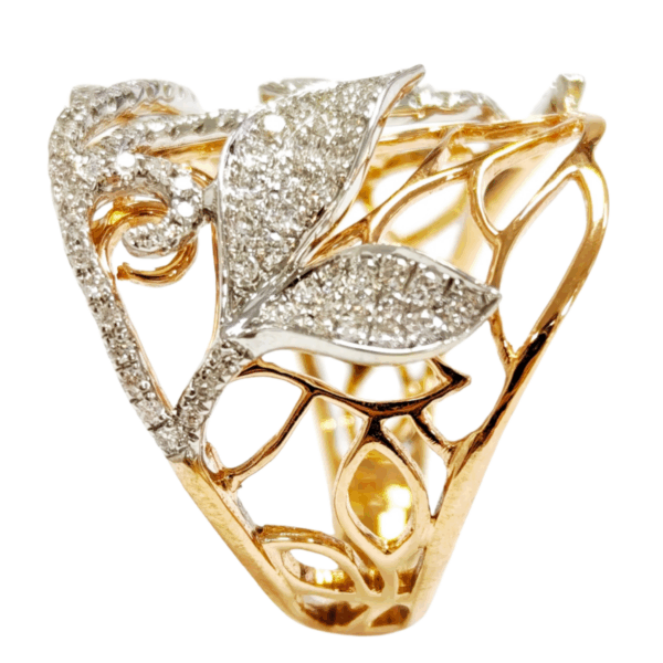 18K White/Rose Gold Diamond Ring