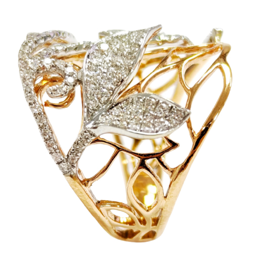 18K White/Rose Gold Diamond Ring