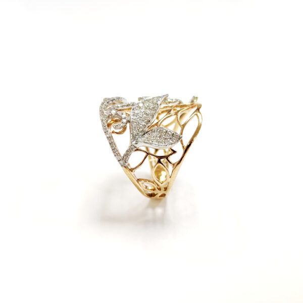 18K White/Rose Gold Diamond Ring