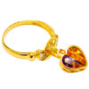 18K Yellow Gold Diamond & Semi Precious Stone Detachable Ring 2 Tone