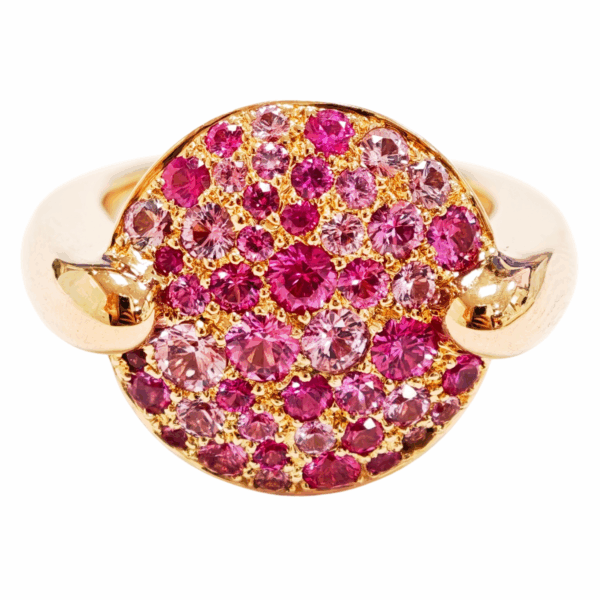 18K Rose Gold Pink Sapphire Ring