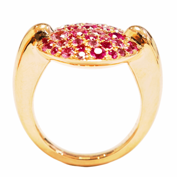 18K Rose Gold Pink Sapphire Ring