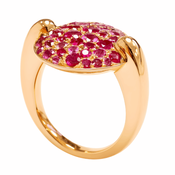 18K Rose Gold Pink Sapphire Ring