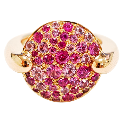 18K Rose Gold Pink Sapphire Ring
