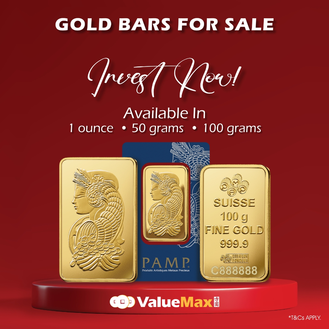 PAMP gold bar Singapore ValueMax Waterloo