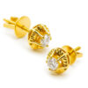 18K Yellow Gold 6 Claw Diamond Earstud