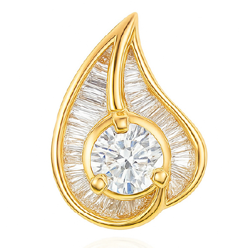20K Yellow Gold Diamond Pendant