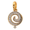 18K Yellow Gold Diamond Pendant 2 Tone