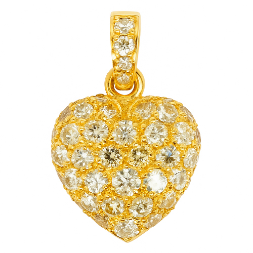 20K Yellow Gold Diamond Pendant