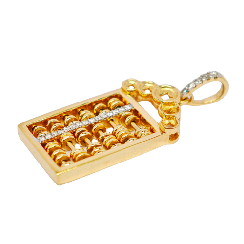 18K Yellow Gold Diamond Pendant