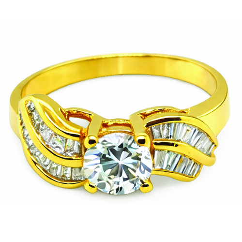 20K Yellow Gold Diamond Ring