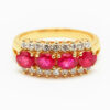 18K Yellow Gold Diamond & Ruby Ring