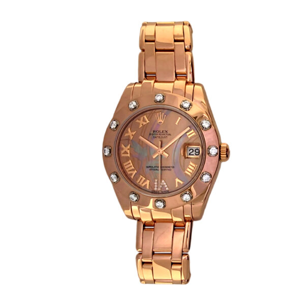 18K Rose Gold Rolex Lady-Datejust Pearl Master Diamond 81315