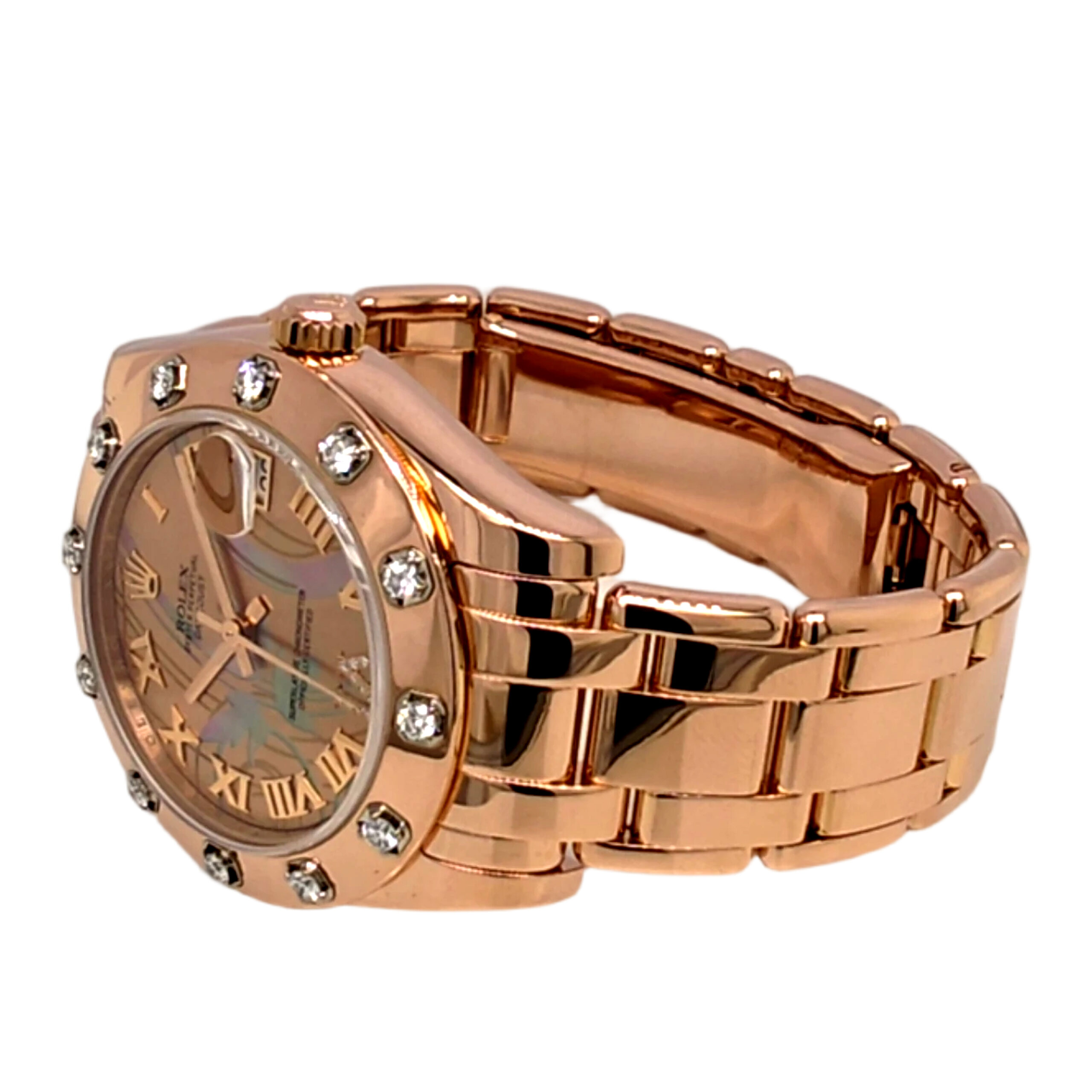 18K Rose Gold Rolex Lady-Datejust Pearl Master Diamond 81315