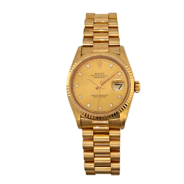 18K Yellow Gold Rolex Datejust 36 Diamond 16018