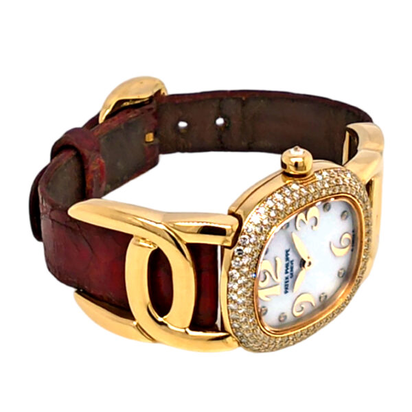 18K Yellow Gold Patek Phillippe Golden Ellipse Diamond & Mop