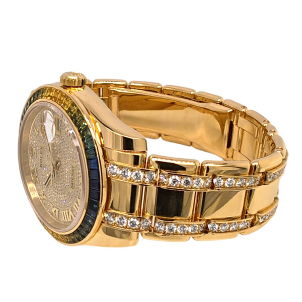 18K Yellow Gold Rolex Pearlmaster Diamond & Colour Gem 86348SABLV