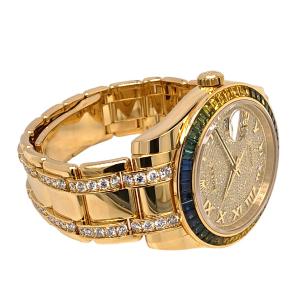 18K Yellow Gold Rolex Pearlmaster Diamond & Colour Gem 86348SABLV