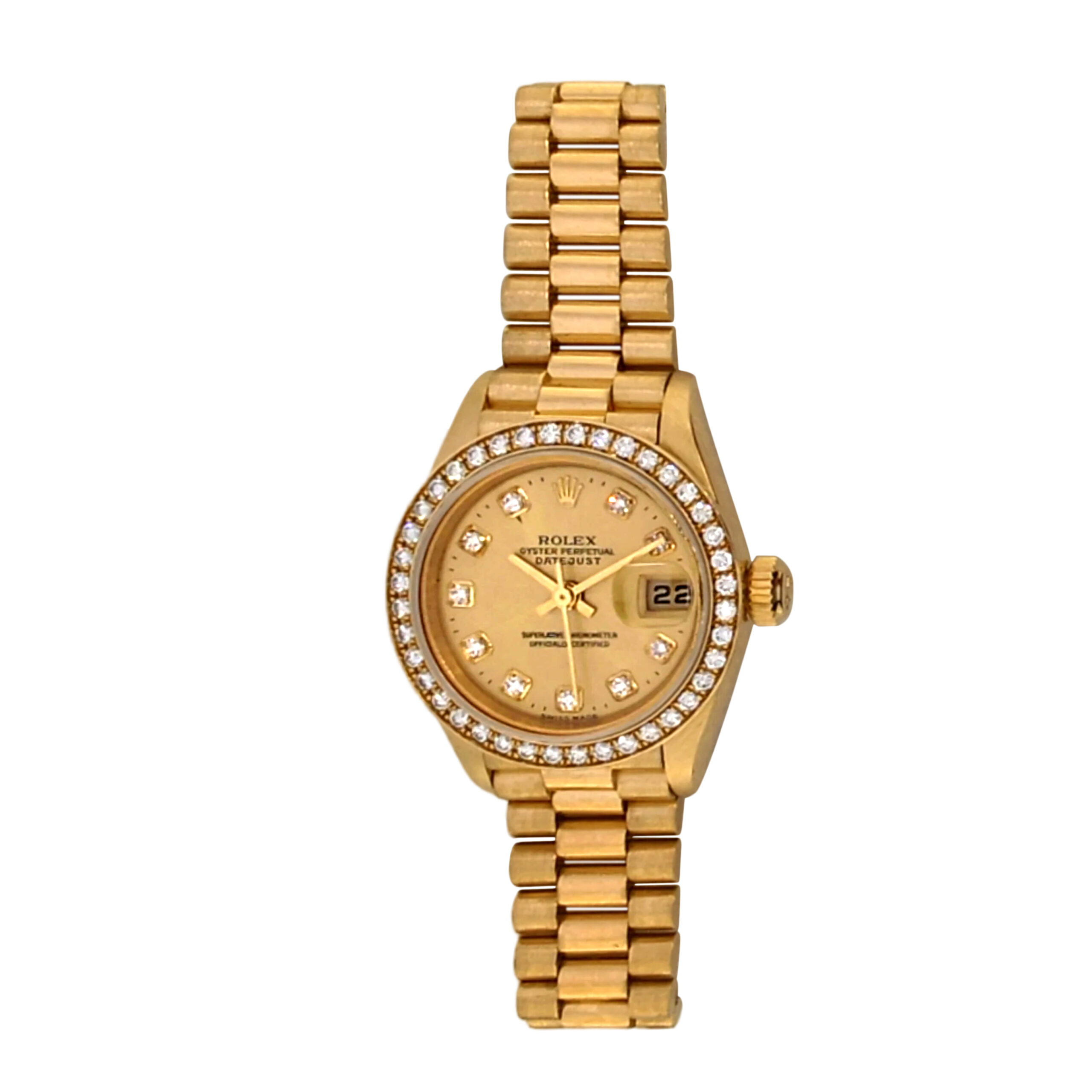 18K Yellow Gold Rolex Lady Datejust Diamond 79138