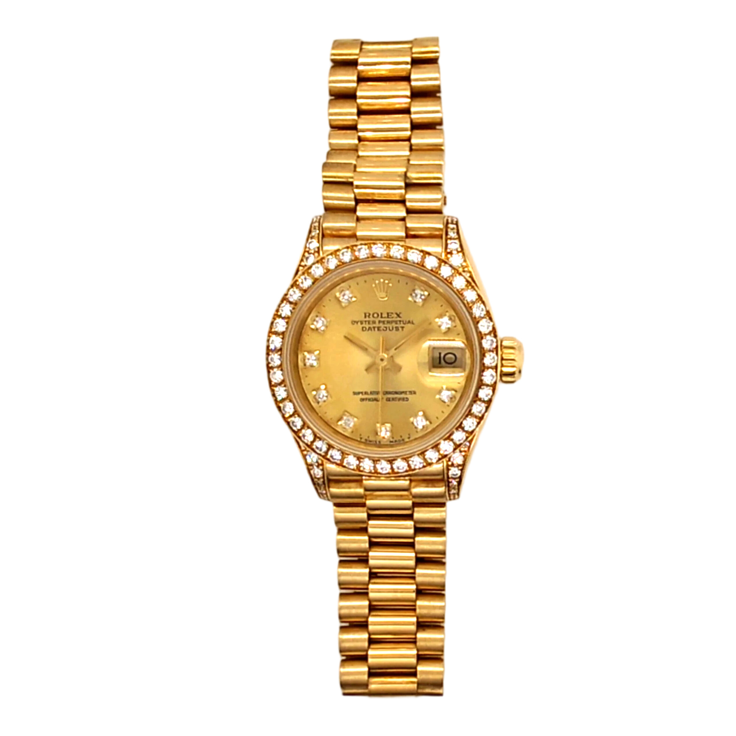 18K Yellow Gold Rolex Lady-Datejust Diamond 69158