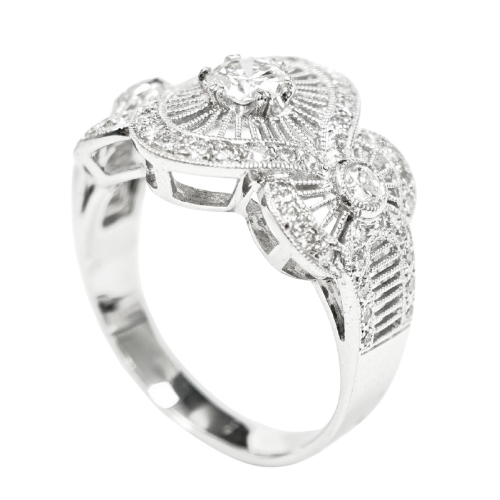 18K White Gold Diamond Ring