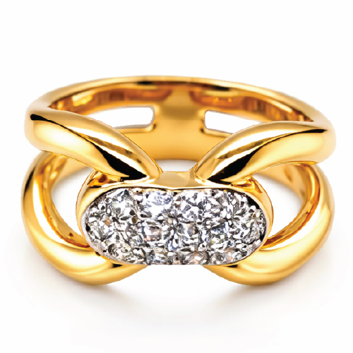 18K Yellow Gold Diamond Ring