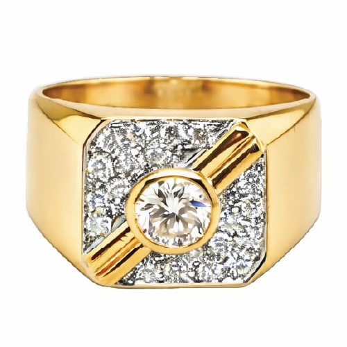 18K Yellow Gold Diamond Ring