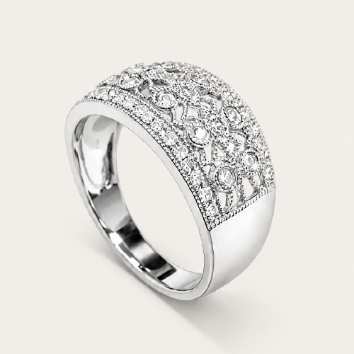 18K White Gold Diamond Ring
