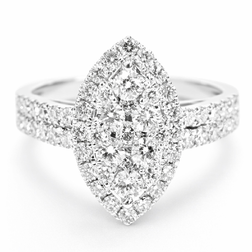 18K White Gold Diamond Ring