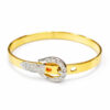 850 Yellow Gold Diamond Bangle 2 Tone