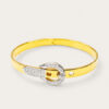 20K Yellow Gold Diamond Bangle 2 Tone